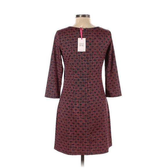 Julie Brown Casual Dress Red and Black Size L - Picture 2 of 3